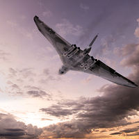 Buy canvas prints of Vulcan The Final Flight  by J Biggadike