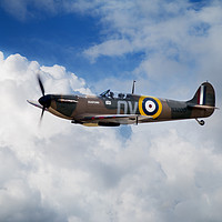 Buy canvas prints of The Duxford Spitfire by J Biggadike