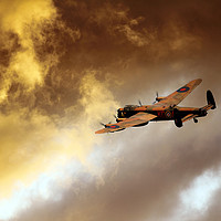 Buy canvas prints of Lancaster Bomber The Storm by J Biggadike