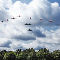 Buy canvas prints of RAF Fly By by J Biggadike