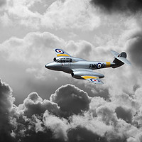 Buy canvas prints of Gloster Meteor by J Biggadike