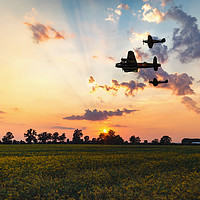 Buy canvas prints of BBMF Sunset by J Biggadike