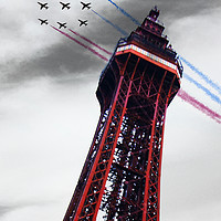 Buy canvas prints of Red Arrows Blackpool Tower by J Biggadike