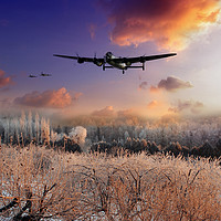 Buy canvas prints of A Winter Escort by J Biggadike