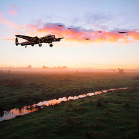 Buy canvas prints of A Sky Full Of Bombers by J Biggadike