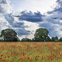 Buy canvas prints of Bombers Overhead by J Biggadike