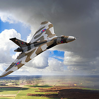 Buy canvas prints of Flying With XH558 by J Biggadike