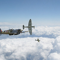 Buy canvas prints of Spitfire Mk IX break by J Biggadike