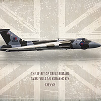 Buy canvas prints of Avro Vulcan Bomber XH558 by J Biggadike