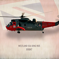 Buy canvas prints of Westland Sea King HU5 XV847 by J Biggadike
