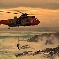 Buy canvas prints of Royal Navy Rescue by J Biggadike