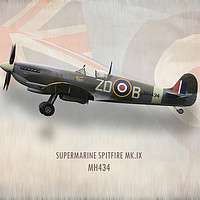 Buy canvas prints of Supermarine Spitfire Mk.IX MH434 by J Biggadike