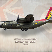 Buy canvas prints of C-130J Hercules 47 Squadron ZH880 by J Biggadike