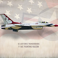 Buy canvas prints of Thunderbirds F-16C Fighting Falcon by J Biggadike