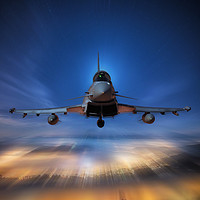 Buy canvas prints of Eurofighter Typhoon On nights by J Biggadike
