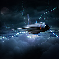 Buy canvas prints of Lightning Interceptor by J Biggadike