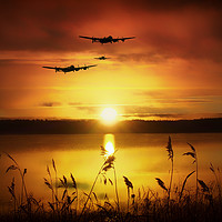 Buy canvas prints of Warbirds at Sunset by J Biggadike