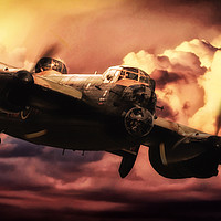 Buy canvas prints of Bomber Inbound by J Biggadike