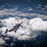 Buy canvas prints of 28 Squadron Spitfire by J Biggadike