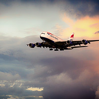 Buy canvas prints of British Airways A380 by J Biggadike