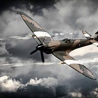Buy canvas prints of Spitfire Mk.XIV Strafe by J Biggadike