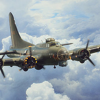 Buy canvas prints of The Flying Fortress by J Biggadike