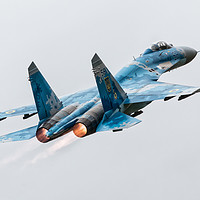 Buy canvas prints of Sukhoi SU-27 Flanker by J Biggadike