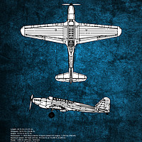 Buy canvas prints of Fairey Battle Blueprint by J Biggadike