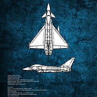Buy canvas prints of Eurofighter Typhoon Blueprint by J Biggadike