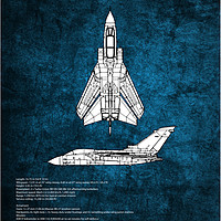 Buy canvas prints of Panavia Tornado Blueprint by J Biggadike