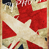 Buy canvas prints of Hawker Typhoon Vintage Poster by J Biggadike