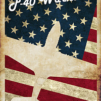 Buy canvas prints of P40 Warhawk Vintage by J Biggadike