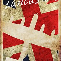 Buy canvas prints of Avro Lancaster Vintage Poster by J Biggadike