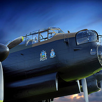 Buy canvas prints of Lancaster Bomber City of Sheffield by J Biggadike