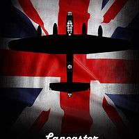 Buy canvas prints of Lancaster Bomber Union Jack by J Biggadike