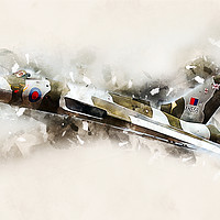 Buy canvas prints of Vulcan Bomber - Painting by J Biggadike