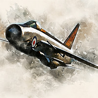 Buy canvas prints of RAF Lightning F2 - Painting by J Biggadike