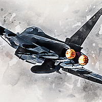 Buy canvas prints of RAF Eurofighter Typhoon - Painting by J Biggadike