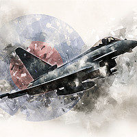 Buy canvas prints of RAF Eurofighter Typhoon - Painting 3 by J Biggadike
