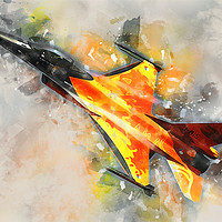 Buy canvas prints of Dutch F-16 Fighting Falcon - Painting by J Biggadike