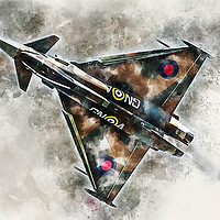 Buy canvas prints of RAF Eurofighter Typhoon GiNA - Painting by J Biggadike
