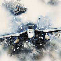 Buy canvas prints of F-18 Superhornet Painting by J Biggadike