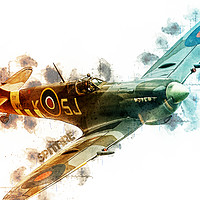 Buy canvas prints of Spitfire Mk LFIXe Tech by J Biggadike