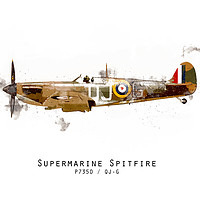 Buy canvas prints of Spitfire Sketch - P7350_QJG by J Biggadike