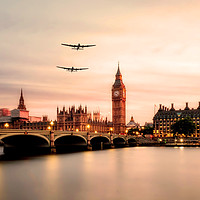 Buy canvas prints of Lancasters Visit London by J Biggadike