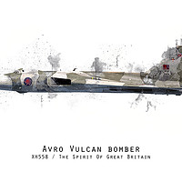 Buy canvas prints of Vulcan Bomber Sketch - XH558 by J Biggadike