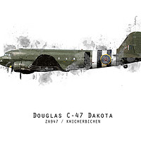 Buy canvas prints of C-47 Dakota Sketch - Kwicherbichen by J Biggadike