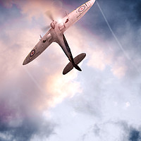 Buy canvas prints of Spitfire, One of The Few by J Biggadike