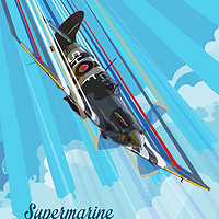 Buy canvas prints of Spitfire Pop by J Biggadike