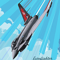 Buy canvas prints of RAF100 Eurofighter Typhoon Pop Art by J Biggadike